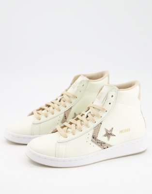 beige leather converse