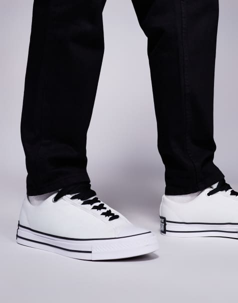 Converse Puff Taylor sneaker in white with black detail - view 1