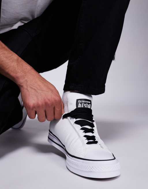 Converse Puff Taylor sneaker in white with black detail, 5 of 5