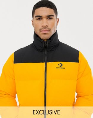 Converse Puffer Jacket In Yellow 