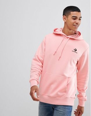 Converse Pullover Logo Hoodie In Pink 