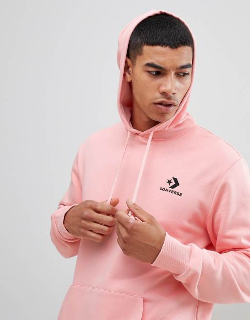 Converse hoodie pink hot sale