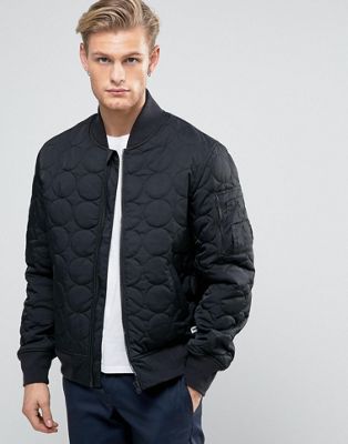 Converse Quilted Bomber Jacket in Black 