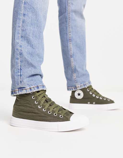 Converse quilted Chuck Taylor All Star sneakers in utility green