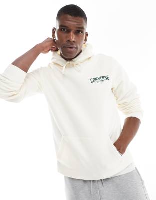 Converse – Retro Chuck – Naturvit hoodie med tryck - view 1