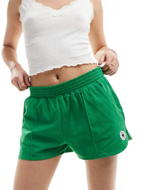 Converse – Retro Chuck – Shorts aus Jerseystrick in Grün