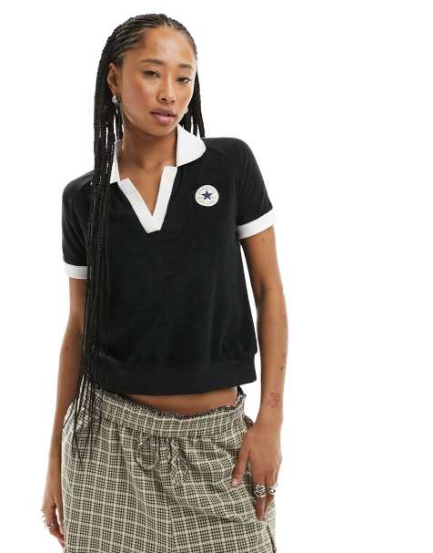 Converse Retro Chuck terry polo in black - view 1