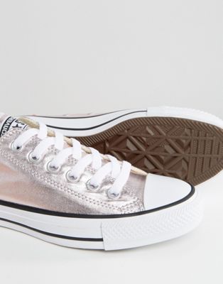rose gold converse trainers