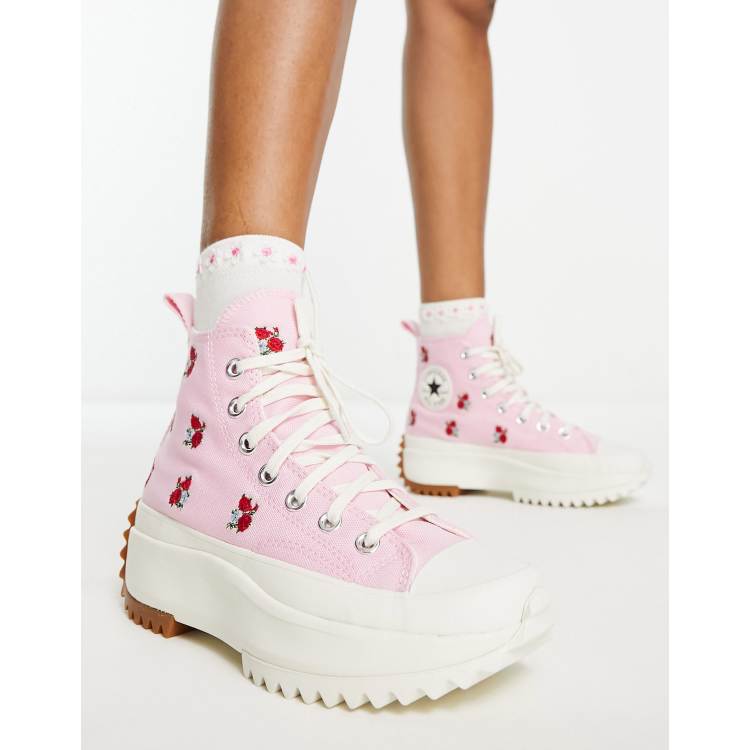 Converse on sale rose fleur