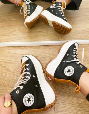 converse jaune et noir
