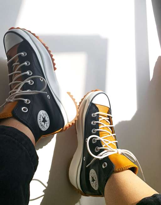 Converse noir store et jaune