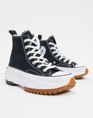 womens black run star hike converse