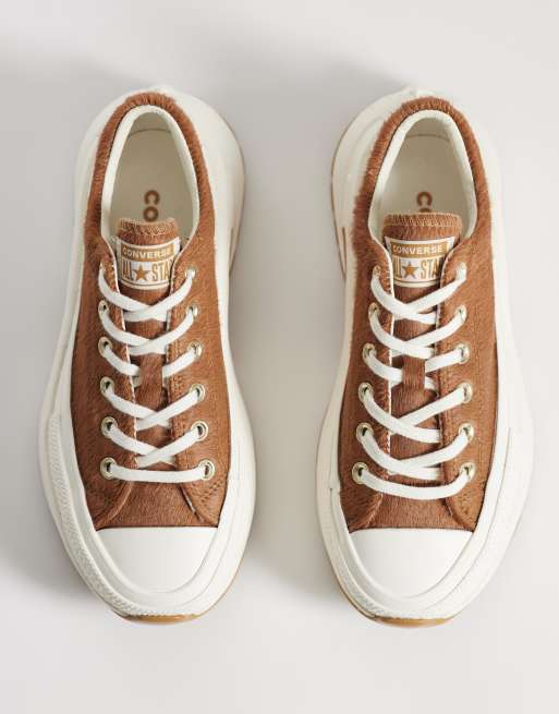 Converse Run Star Crush sneakers in tan faux fur, 3 of 5