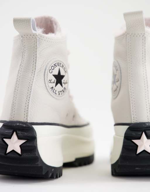 Converse Run Star Hike Baskets doublure en fausse fourrure Cr me