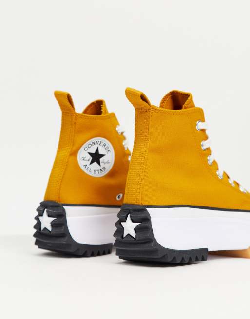 Converse jaune moutarde haute hot sale