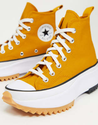 converse jaune moutarde haute