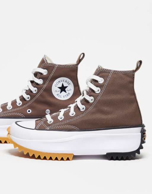 Converse plateforme marron new arrivals