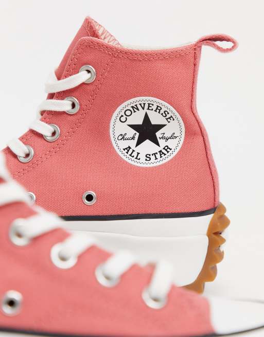 Converse Run Star Hike Baskets Rose corail