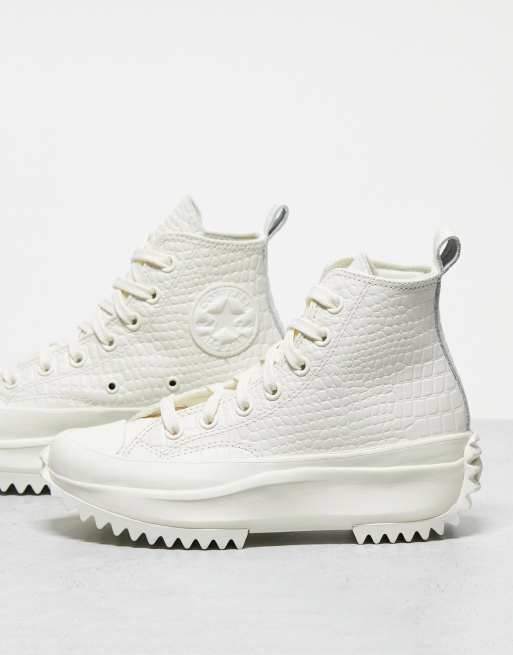 Converse run star hike best sale blanche femme