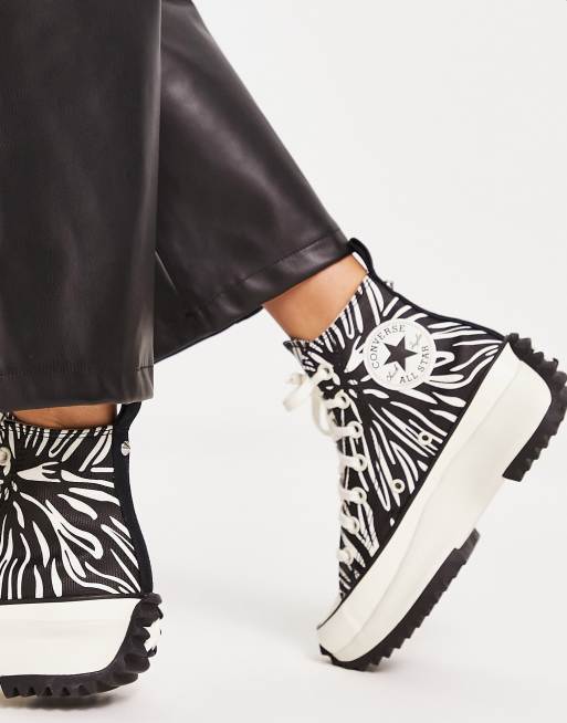 Converse – Run Star Hike Hi – Buty sportowe za kostkę w paski zebry