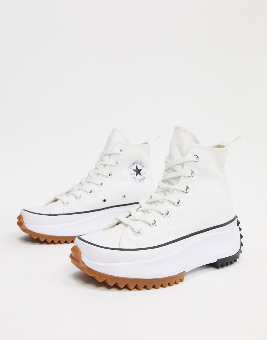 Converse Run Star Hike Hi canvas sneakers in white
