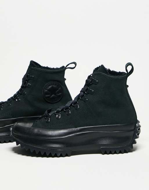 Converse – Run Star Hike Hi – Czarne buty sportowe z trekkingowymi  elementami | ASOS