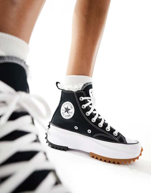 Converse – Run Star Hike Hi – Czarne buty sportowe ASOS
