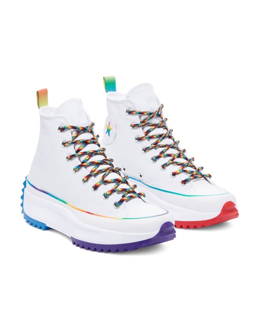 Converse Run Star Hike Hi Find Your Pride sneakers in white/multi
