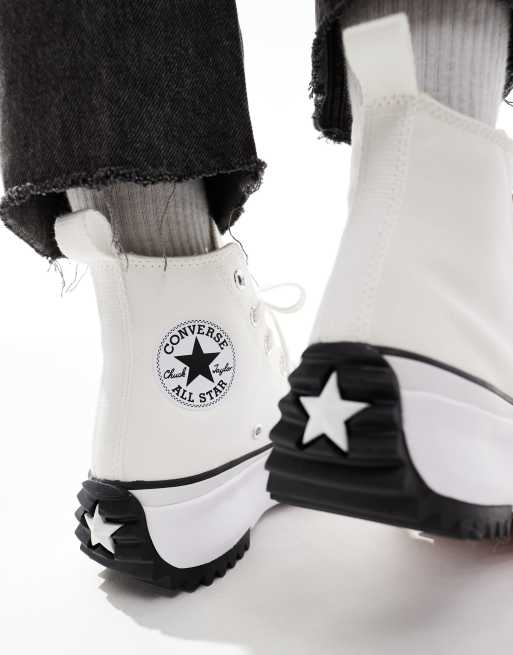 Converse - Run Star Hike Hi - Hoge sneakers in wit | ASOS