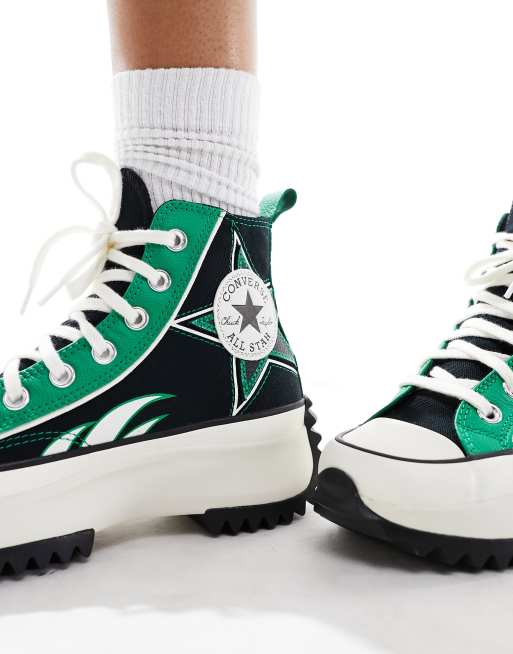 Converse Run Star Hike Hi Moto Baskets montantes Noir vert