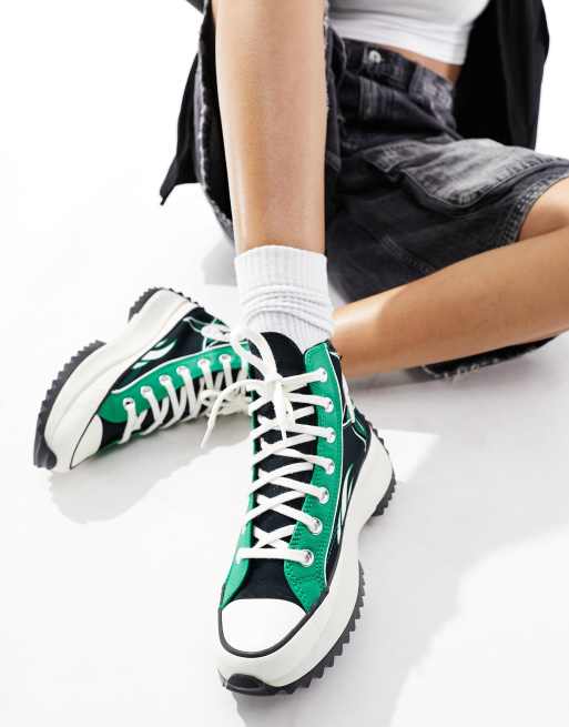 Converse Run Star Hike Hi Moto Baskets montantes Noir vert