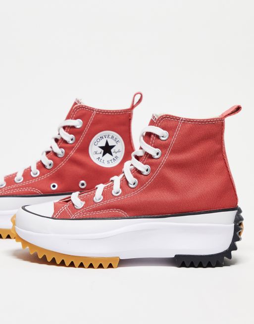 Converse rosse suola clearance alta