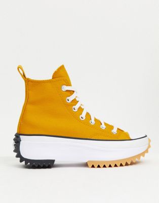 Converse Run Star Hike Hi Sneakers In Mustard Yellow | ModeSens