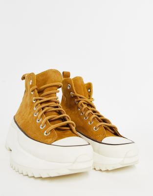 converse run star hike hi leather sneakers