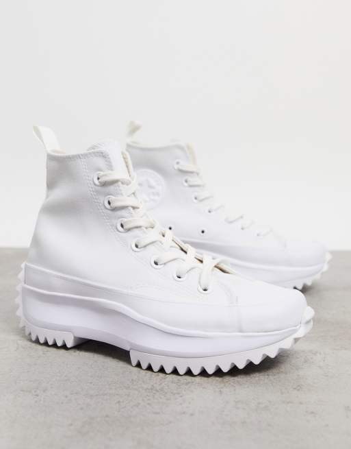 Converse - Run Star Hike - Hoge sneakers in drievoudig wit