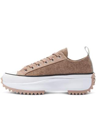 Converse Women's Run Star Hike Low Top Sneakers From Finish Line In Pink