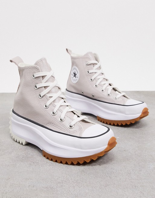 Converse Run Star Hike patent trainers in taupe | ASOS