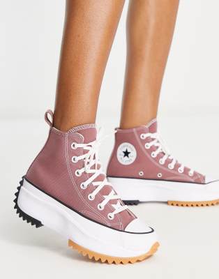 black one star platform converse