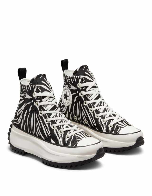 Converse Run Star Hike sneakers in zebra print