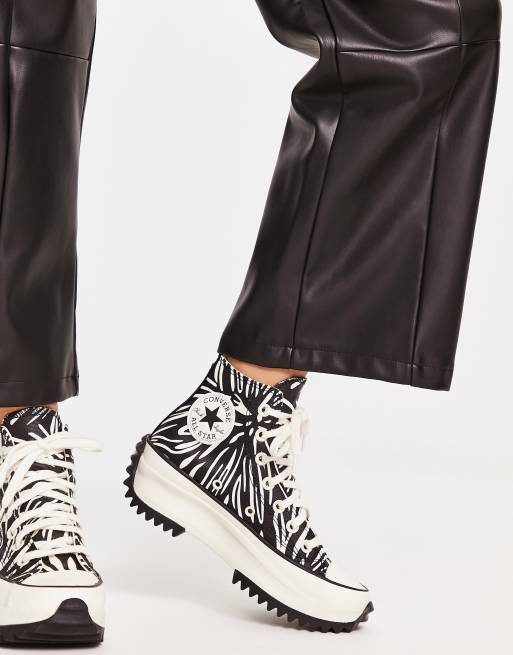 Converse – Run Star Hike – Zebrarandiga sneakers med höga skaft, 3 av 4