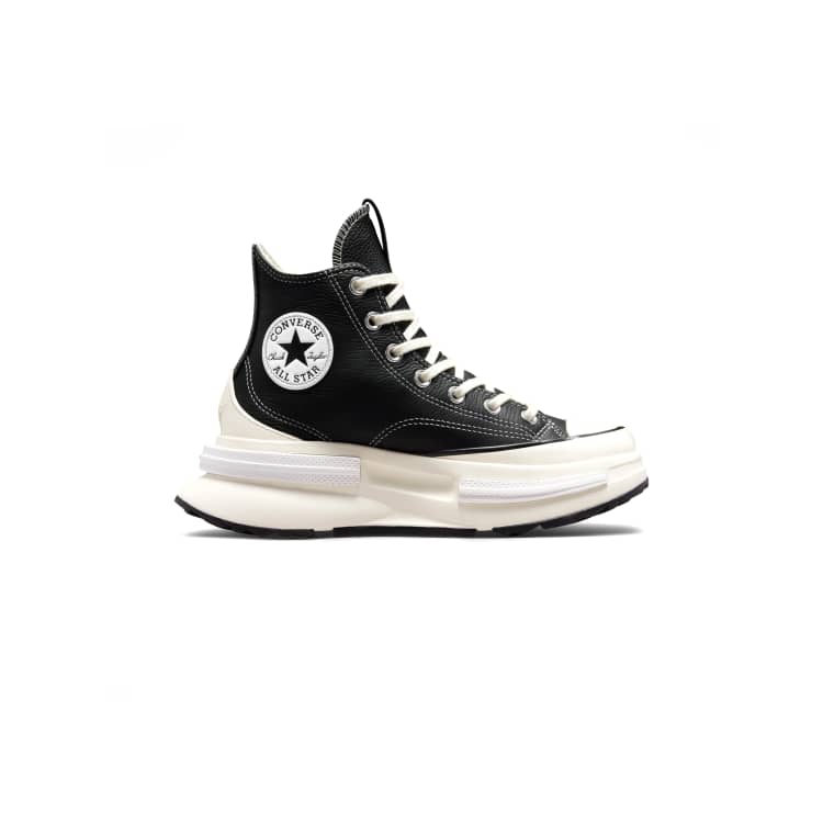 Converse cuir cheap noir et blanc