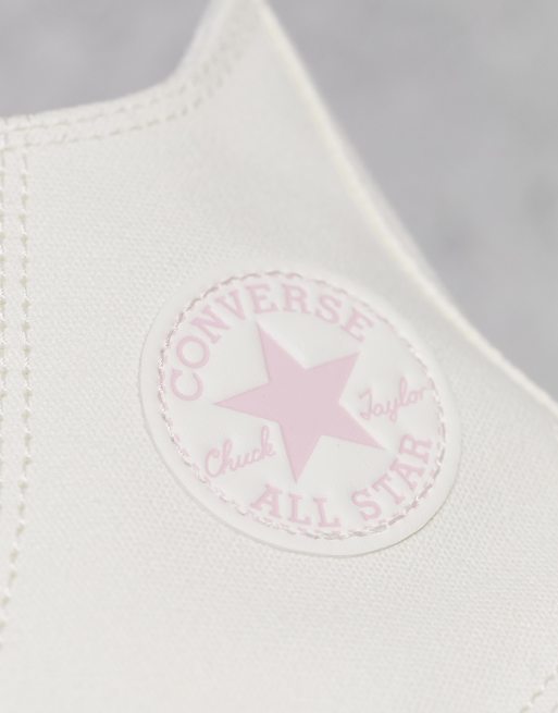 Converse platform 2025 bianche e rosse