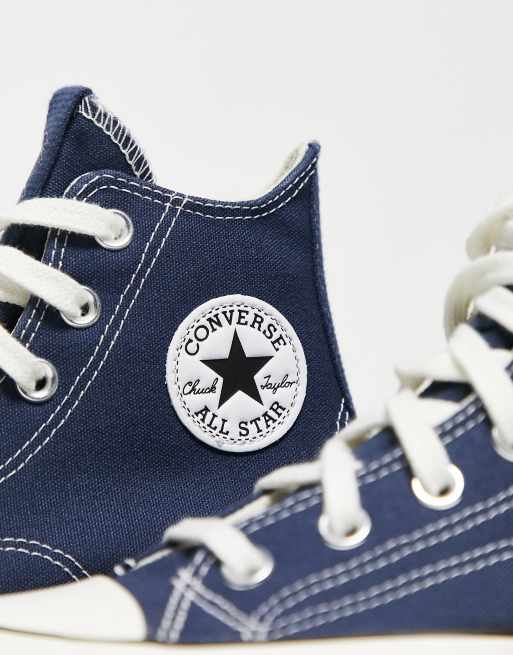 Converse navy blue & grey outlet sneakers