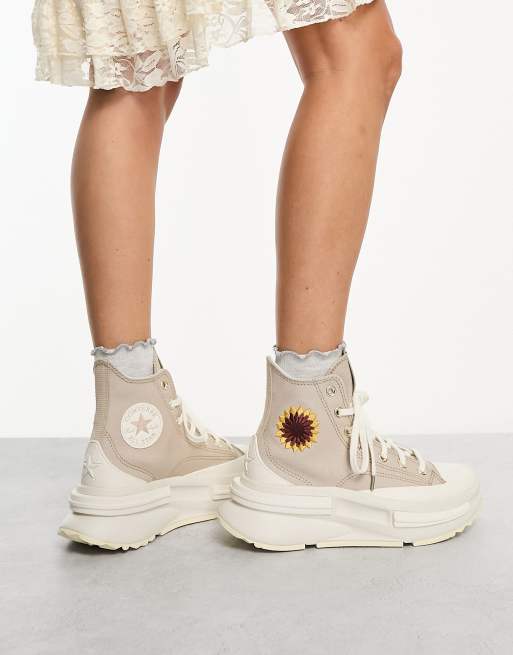 All Star Converse Chuck Hi Sunflower Trainers Converse Run Star