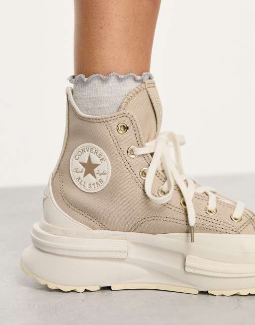 Converse Run Star Legacy Hi CX strainers with crochet sunflower in grey - LGREY, 4 of 4