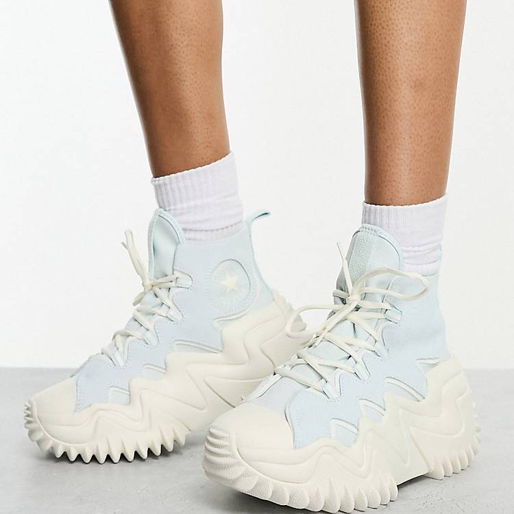 mod Rige velfærd Converse Run Star Motion CX Hi sneakers in baby blue and cream | ASOS