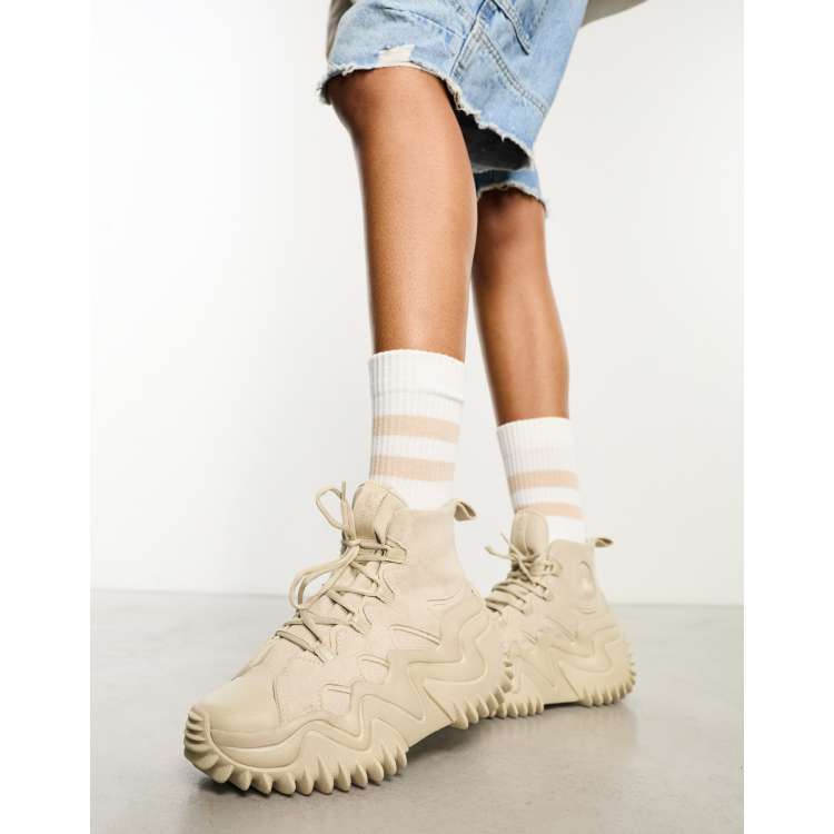 Converse Run Star Motion CX High platform sneakers in stone | ASOS