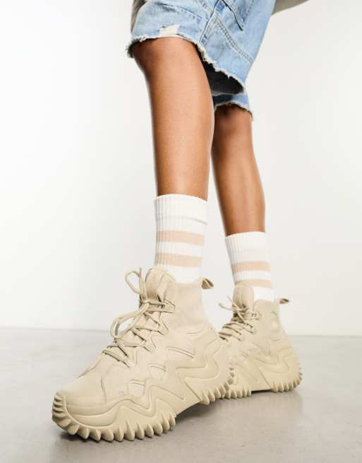 Converse Run Star Motion CX High platform sneakers in stone | ASOS