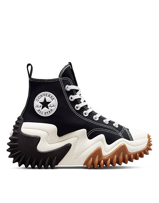 Converse Canvas Black Color Run Star Motion High-top Sneakers for Men Mens Shoes Trainers High-top trainers 