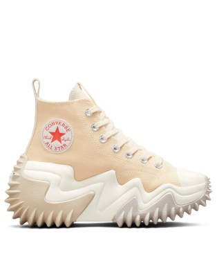 cream platform sneakers